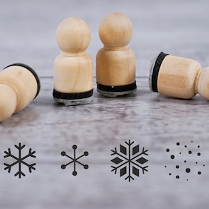 Mini Stamp 15 mm Snowflake Stamp