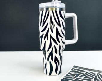 Zebra stickers, waterproof, animal print, dishwasher safe