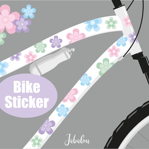 Flower bicycle stickers, stickers for bicycles, bicycle stickers, bicycle stickers, waterproof stickers, stickers, pastel flowers