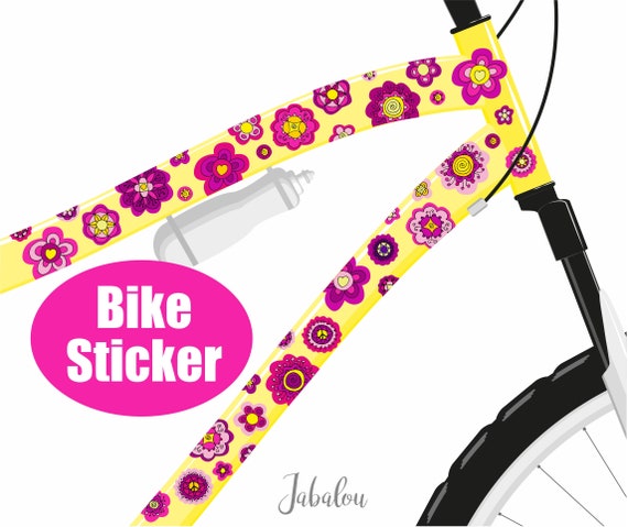 Pegatinas de flores para la bicicleta, pegatinas para bicicletas, pegatinas  para bicicletas, pegatinas para bicicletas, pegatinas impermeables,  pegatinas, rosa, flores -  México