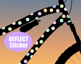 Confetti REFLEKTIERENDE Sticker wasserfest, CANDY, Punkte Aufkleber reflektierend, Tupfen Sticker, Dots Sticker, reflektierende Aufkleber