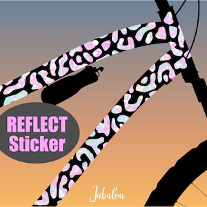 Reflective animal print pastel stickers