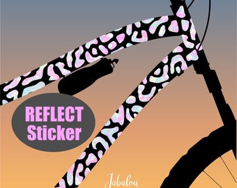 Reflective animal print pastel stickers