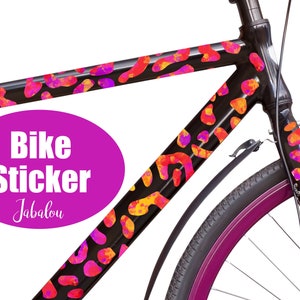 Bicycle sticker Animal Print fire