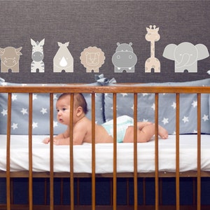 Tiere Wandtattoo, Aufkleber Wand Babyzimmer, Zoo, Safari, Wandaufkleber, Wandtattoo, Wall decal, Kinderzimmer Tiere Wanaufkleber Bild 2