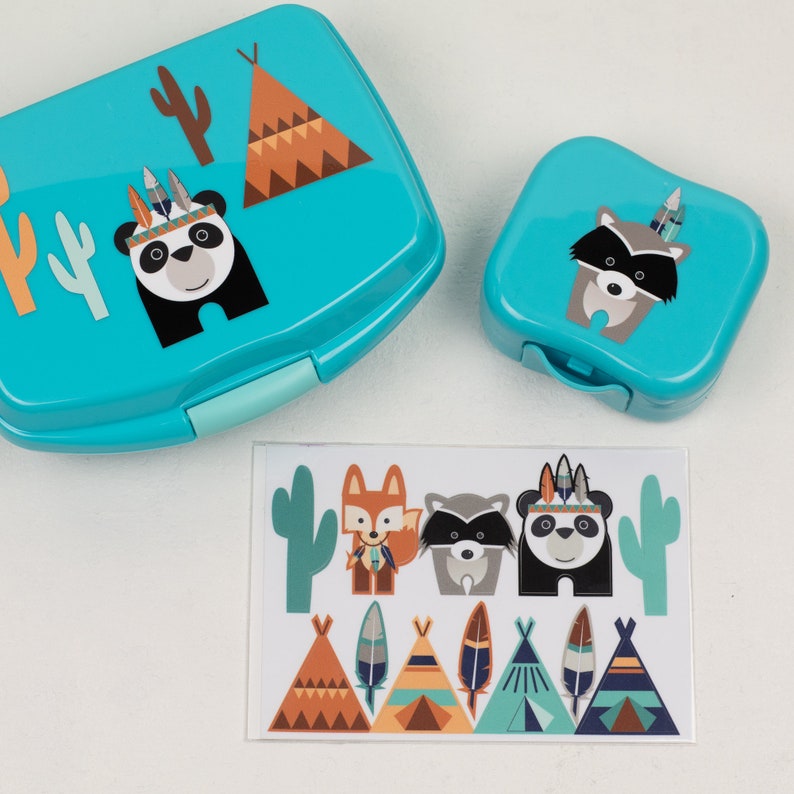 Stickers waterproof Indians, stickers, stickers, waterproof stickers, dishwasher safe, bread tin, tiles, Indian tent, teepee image 3