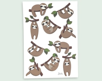 Waterproof sloth sticker