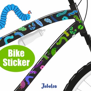 Bicycle sticker caterpillars