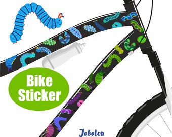 Bicycle stickers caterpillars