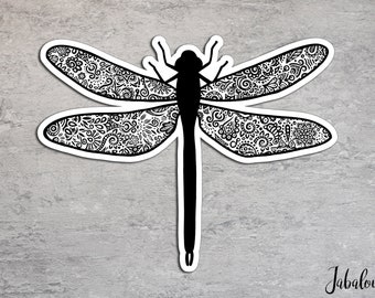 Dragonfly Sticker, Dragonfly Sticker Car, Car Sticker, Waterproof Sticker Dragonfly, Dragonfly, Car Sticker, Zentangle, Sticker Dragonfly
