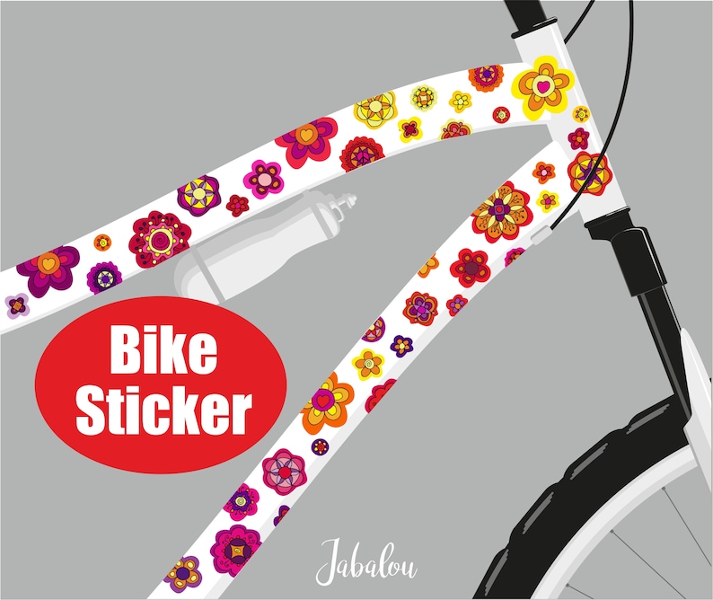 Xinjoduz 210 Stück Blumen Aufkleber Set - Fahrrad Auto Motorrad Deko Rosa Lila Gelb