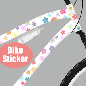 Flower bicycle stickers, stickers for bicycles, stickers bicycles, bicycle stickers, waterproof stickers, stickers, pastel flowers