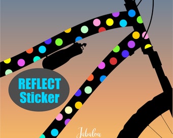 Confetti REFLEKTIERENDE Sticker wasserfest, RAINBOW, Punkte Aufkleber reflektierend, Tupfen Sticker, Dots Sticker, reflektierende Aufkleber