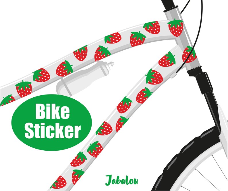 Sticker waterproof strawberries, stickers, stickers, strawberries, waterproof stickers, dishwasher safe, lunch box, tiles, doors, furniture image 2