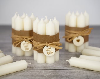 short stick candles "Candle Farm" ivory