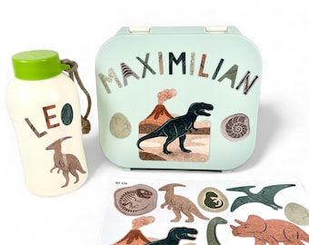 Dishwasher-safe dinosaur stickers | A5 sticker sheet | Dinosaur stickers for kids | For lunchboxes, water bottles & notebooks