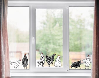 Chicken window clings (single item)