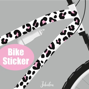 Bicycle Sticker Animal Print Pink