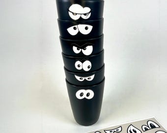 A5 sticker sheet with funny eyes