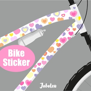 Herzen Aufkleber fürs Fahrrad, Sticker Fahrrad, Fahrradaufkleber, Fahrradsticker, wasserfeste Sticker, Aufkleber, Herzchen Bild 1