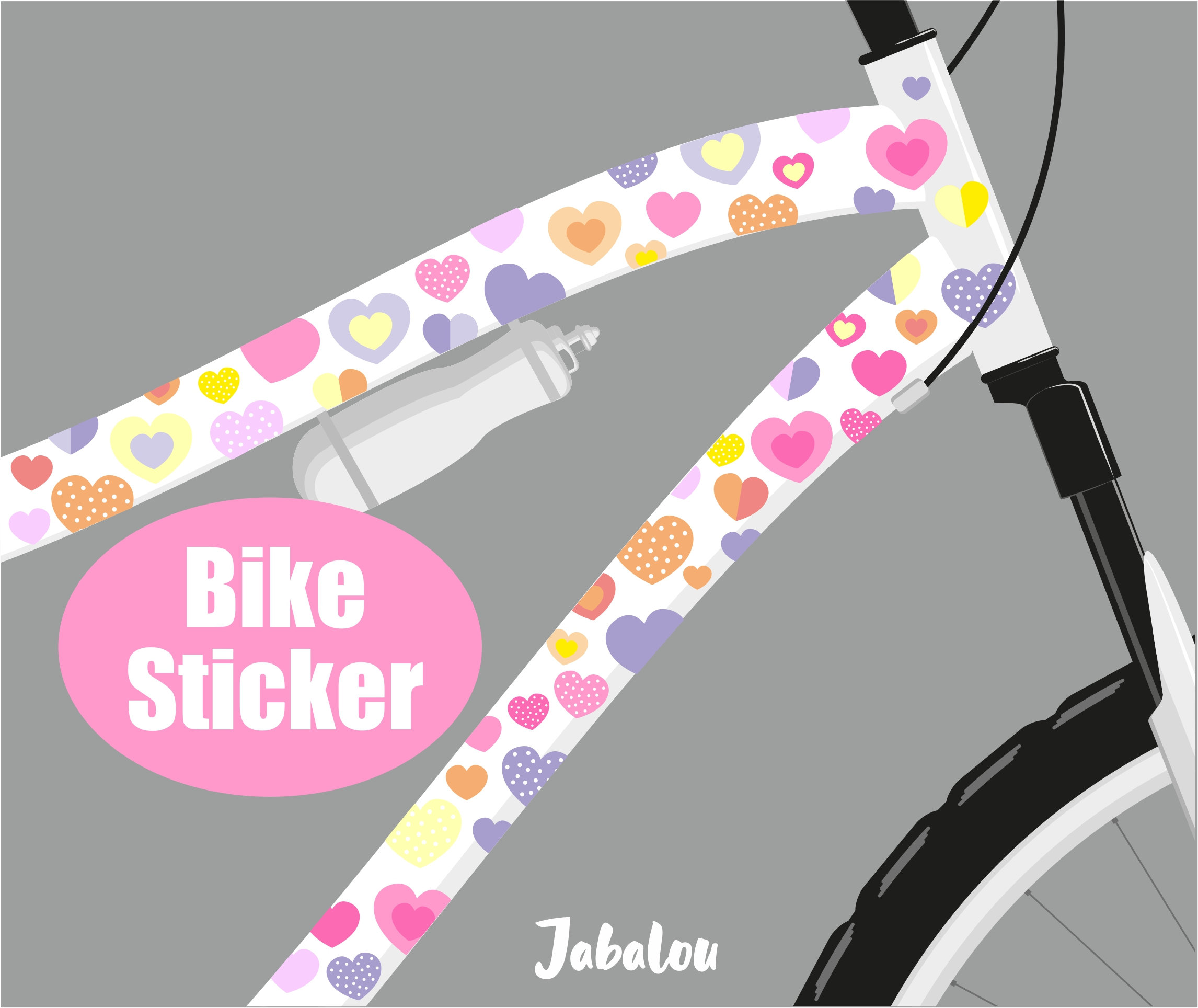 Herzen Aufkleber fürs Fahrrad, Sticker Fahrrad, Fahrradaufkleber,  Fahrradsticker, wasserfeste Sticker, Aufkleber, Herzchen -  Österreich