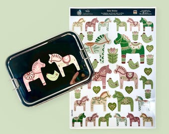 Waterproof Dala horse stickers