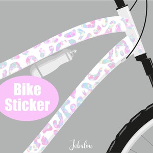 Bicycle sticker animal print pastel