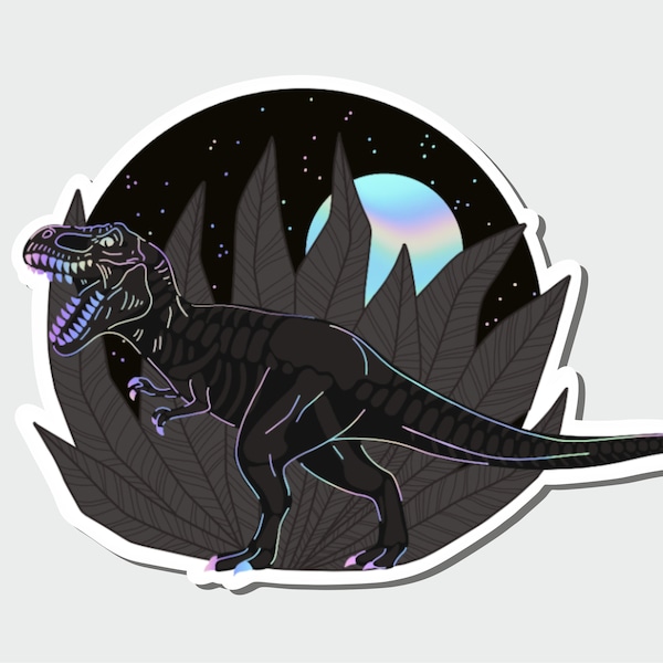 Holographic Dinosaurier Sticker wasserfest