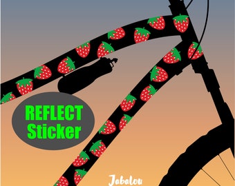 Waterproof reflective strawberry stickers, strawberries, reflective strawberry stickers, strawberry stickers, reflective stickers