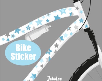 Star bicycle stickers, stickers for bicycles, bicycle stickers, bicycle decals, waterproof stickers, stickers, light blue