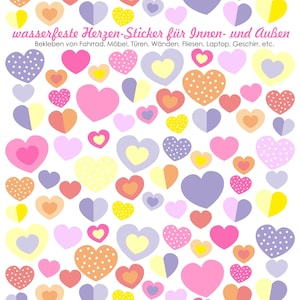 Heart stickers for the bike, bike stickers, bike stickers, bike stickers, waterproof stickers, stickers, hearts image 3