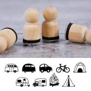 Ministempel 15mm Camping Fahrzeuge Stempel