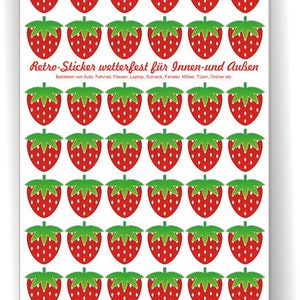 Erdbeeren Fahrradaufkleber, Aufkleber fürs Fahrrad, Sticker Fahrrad, Fahrradsticker, wasserfeste Sticker, Aufkleber, Sticker Bild 3