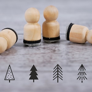 Mini francobolli abeti, francobolli per alberi di Natale