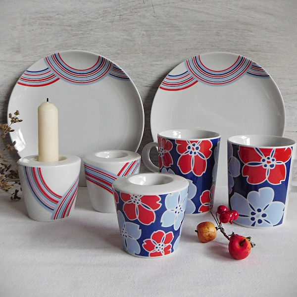 Arzberg Kaffeetasse, Kuchenteller und Kerzenhalter - Coffee cup, cake plate, candle holder