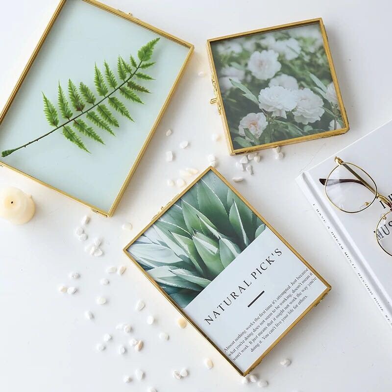 Vintage Hinged Folding Gold Metal Picture Frames 3.5 x 5 Etsy