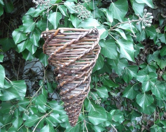 Porte-lumière de saule, spirale légère en saule, brun orangé, forme droite
