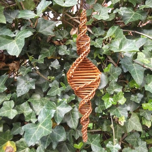 Wind chime made of willow (orange brown), willow wind chime, mobile, spiral made of willow, wind chime