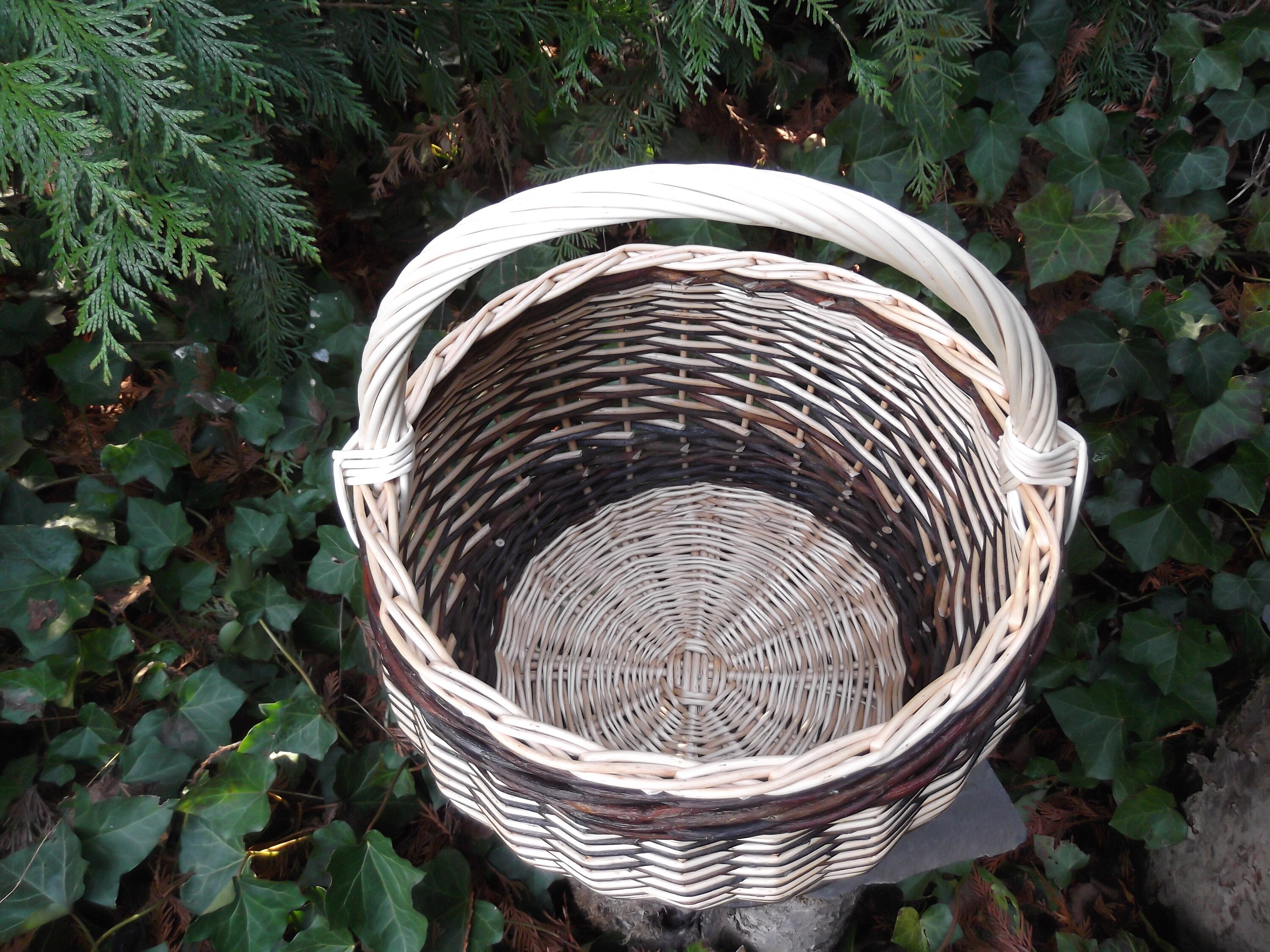 Cesta de sauce cesta de la compra cesta de la manija de | Etsy