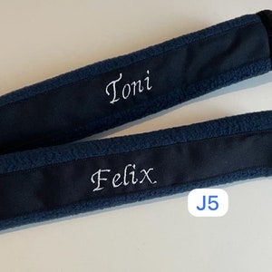 Noseband Name und Herzen Halfterschoner aus Fleece mit Klettverschluss Pony Cob Warmblut ein tolles Reitergeschenk Bild 7