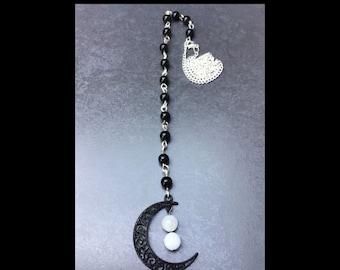 NYX Talisman: Black Onyx & Moonstone Goddess Bead