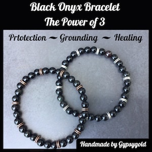 Black Onyx Bracelet ~ The Power of 3