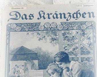 Das Kränzchen No 26 1926 alte deutsche illustrierte Mädchenzeitschrift  Zeitung Berlin 1926 antik