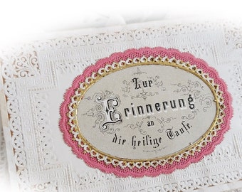 Von 1864 Antiker Taufbrief mit Umschlag