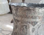Antique Cauldron Inlay Pot