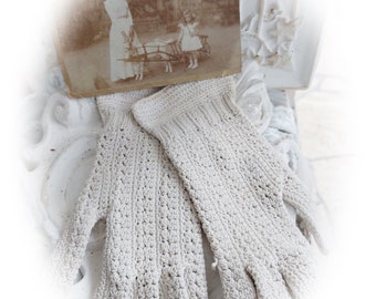 Gants anciens victoriens crochetés 04