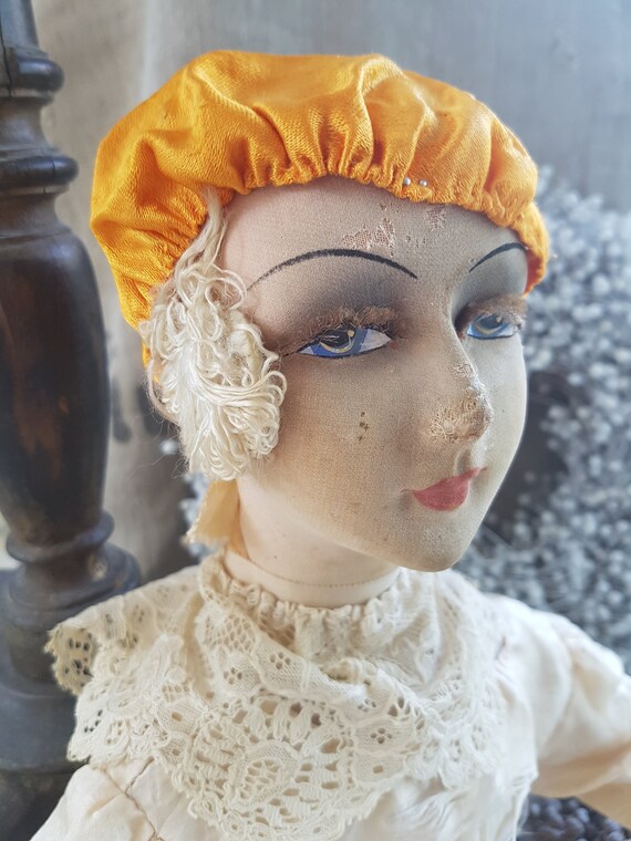 ANTIQUE FRENCH BOUDOIR DOLL/POUPEE DE SALON/SMOKING DOLL/ESTHER RALSTON