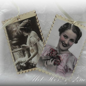 Vintage gift tags/tags/wooden image 2