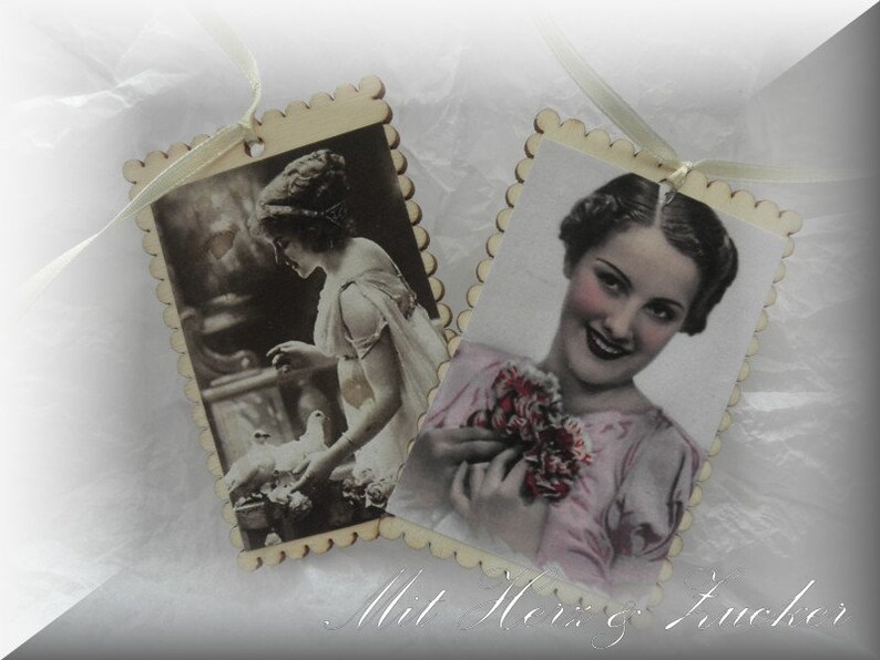 Vintage gift tags/tags/wooden image 2