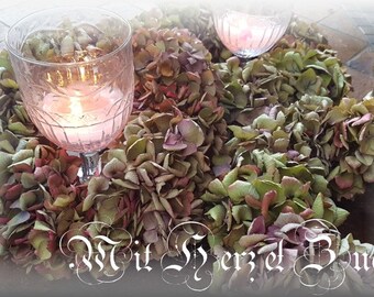 Beautiful dried hydrangea wreath